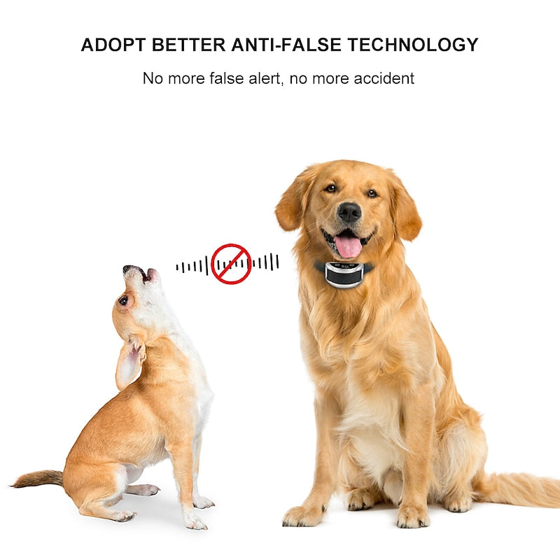 PetJoy-genopladeligt anti-gø-hundehalsbånd — Justerbar følsomhed