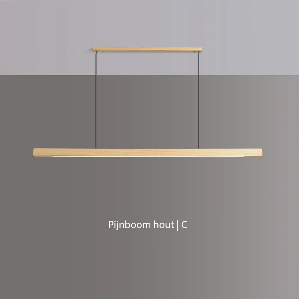 Quorra Lange Holz Pendelleuchte im Essstil für moderne Häuser