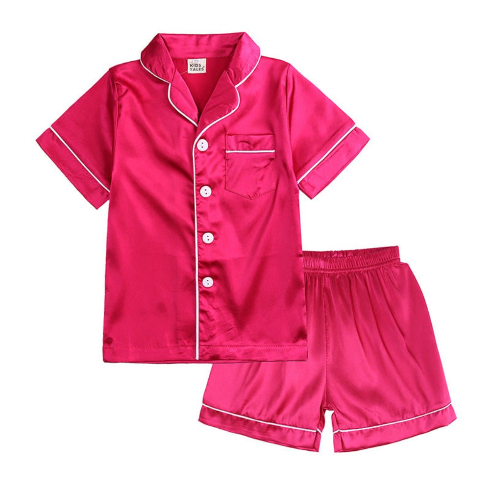 Kids Breathable Silk Sleepwear Set — Soft, Lightweight Fit