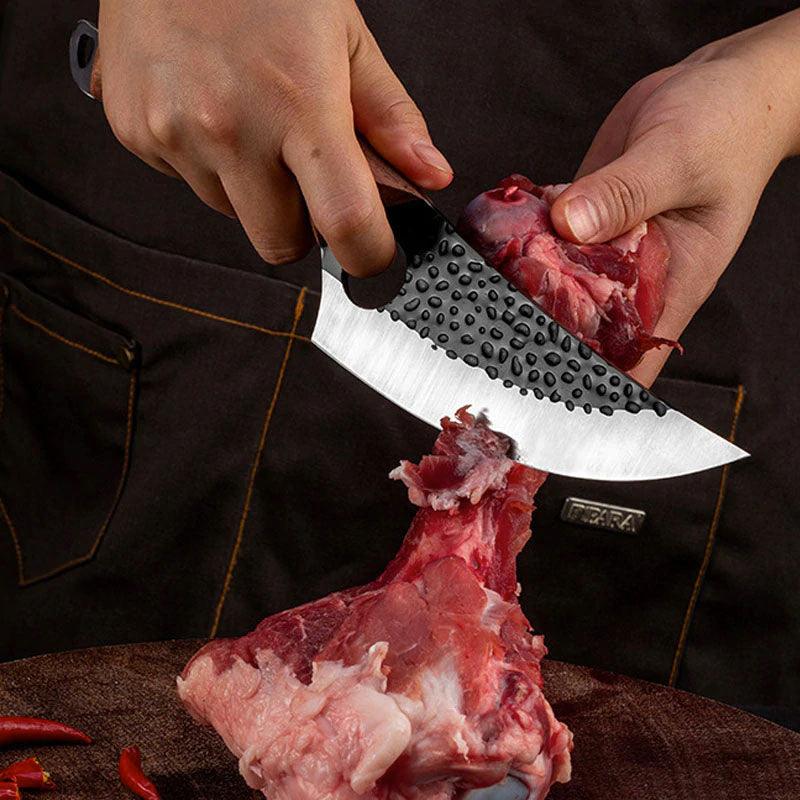 Couteau de chef forgé à la main à contrôle précis — Tranchant affûté et équilibré