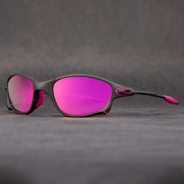 Polarisierte Sonnenbrille von Ricco Milano — matter schwarzer UV-Schutz