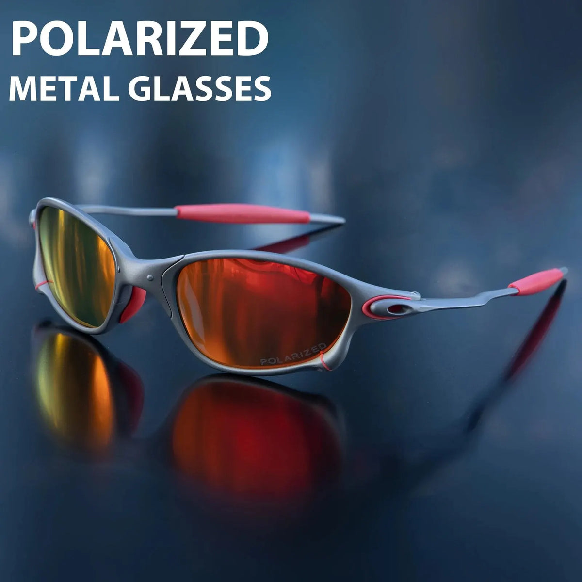 Polarisierte Sonnenbrille von Ricco Milano — matter schwarzer UV-Schutz