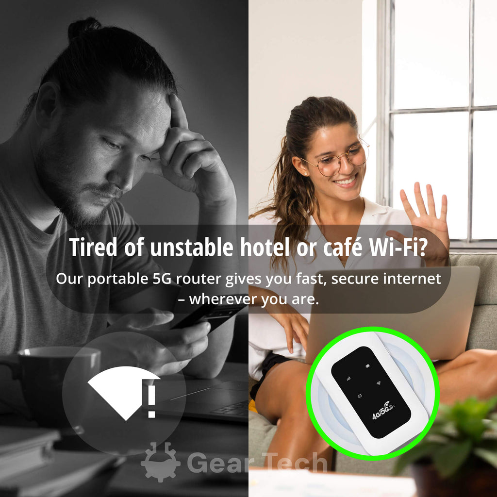 RoamWave 5G Mobiler WLAN-Hotspot — Kompakter mobiler Internet-Router