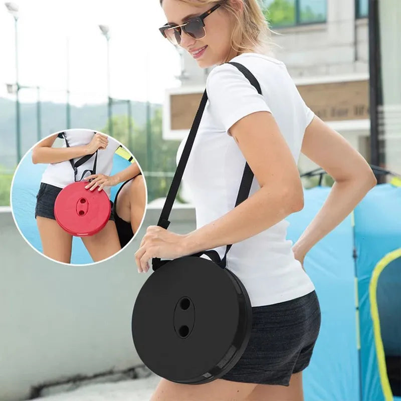Sgabello pieghevole portatile Compactgo — Cinghia regolabile, leggero