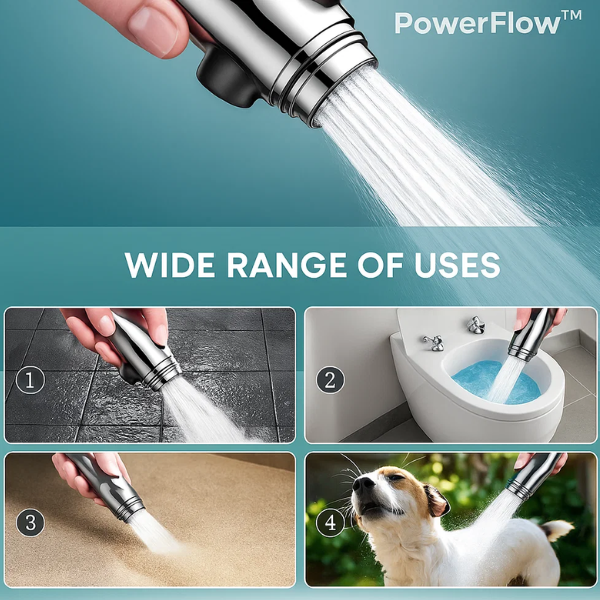 AquaPulse 高圧シャワーヘッド — スパ品質のパフォーマンス