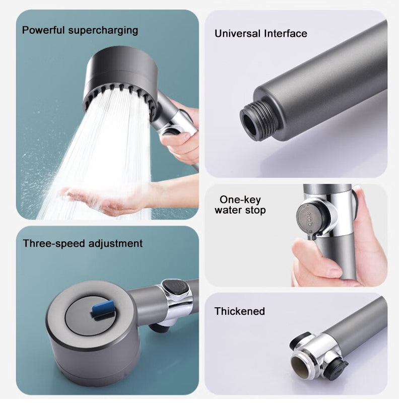 PowerFlow High Pressure Showerhead — Up to 200% Stronger Water Pressure Output