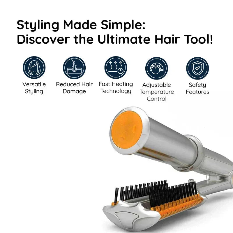 Professional 2 in 1 Rotating Iron Hair Brush | Filindra