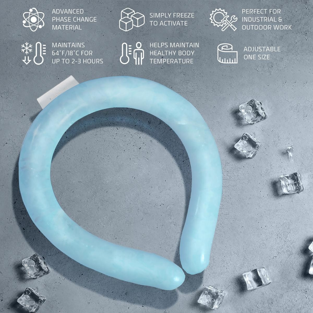 FrostLoop Phase Change Cooling Neck Wrap — Reusable, Stable Temperature Relief