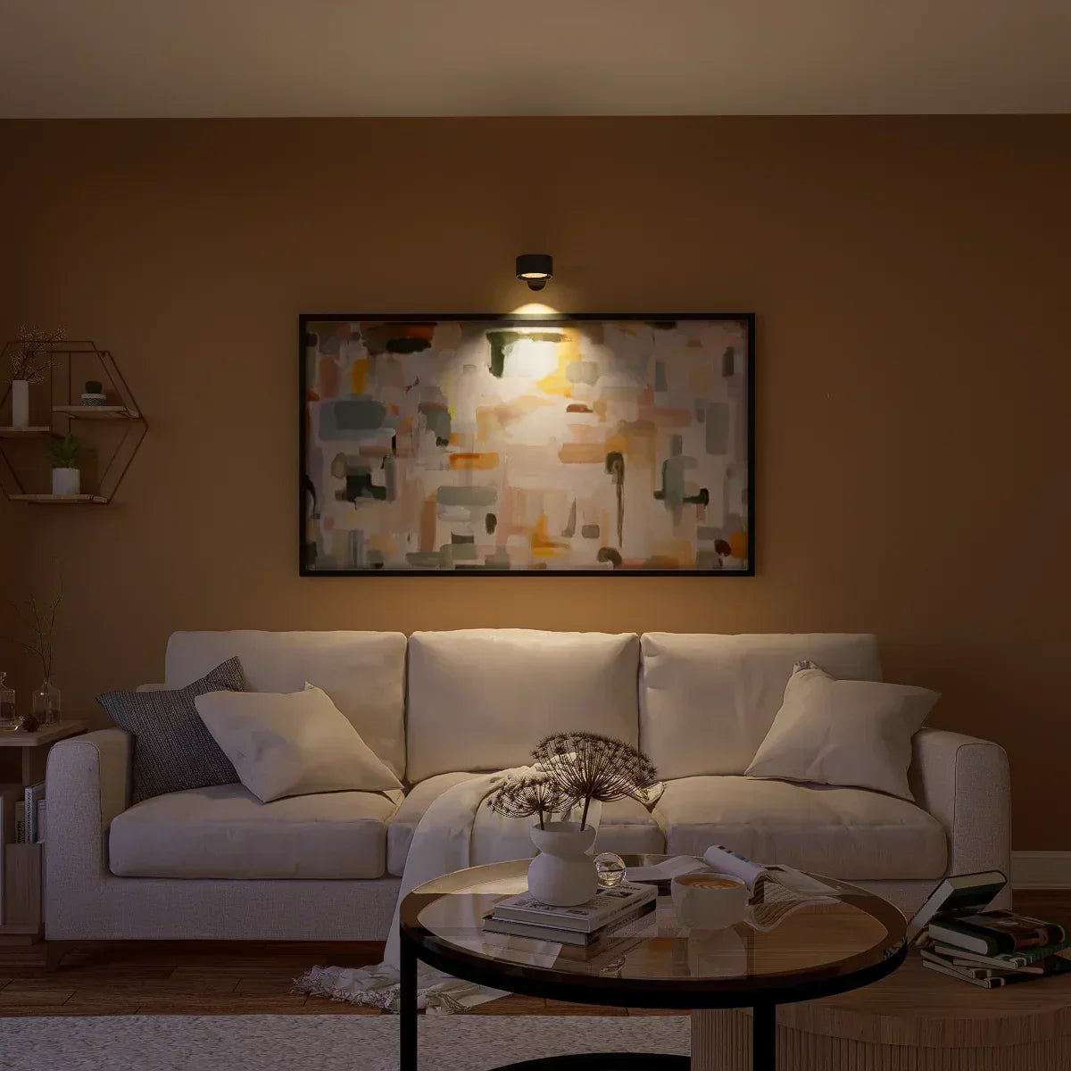 GlowEase Rechargeable Cordless LED Wall Lamp — Dimmable, 360° Rotating