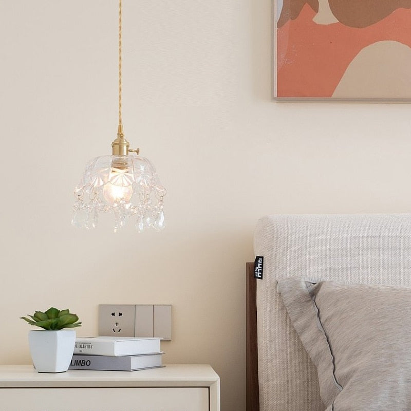 Aurelia Crystal Pendant Fixture In Clear Glass For Elegant Interiors