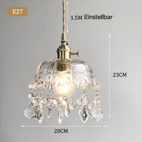 Aurelia Crystal Pendant Fixture In Clear Glass For Elegant Interiors