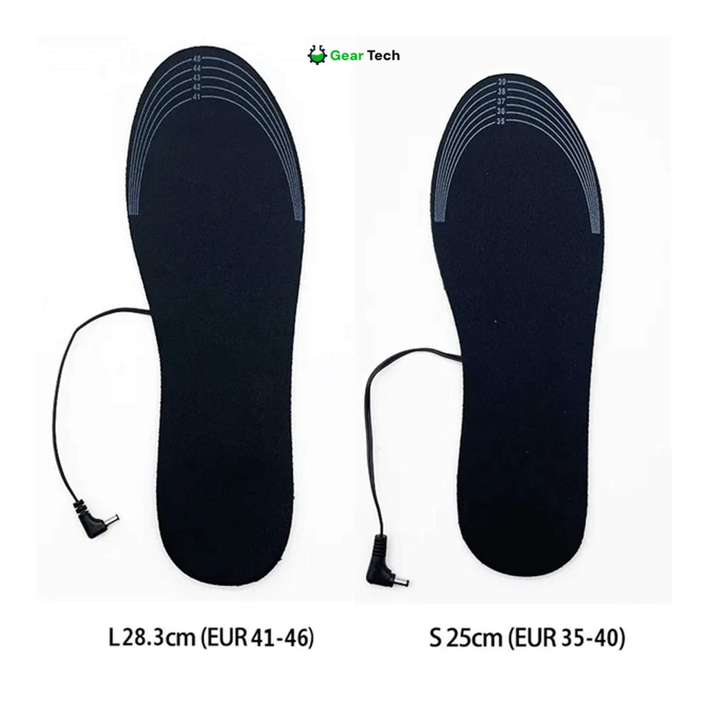 Rechargeable Heated Boot Insoles — Dual Heating Elements, Bulk-Free Fit