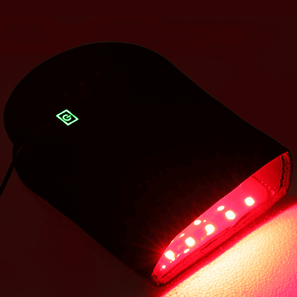 Guante de luz roja LumaFlex — Diseño de doble longitud de onda y luz infrarroja cercana
