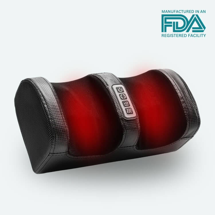 CircuRelief Pro Dual Foot And Calf Massager With Compression Shiatsu Deep