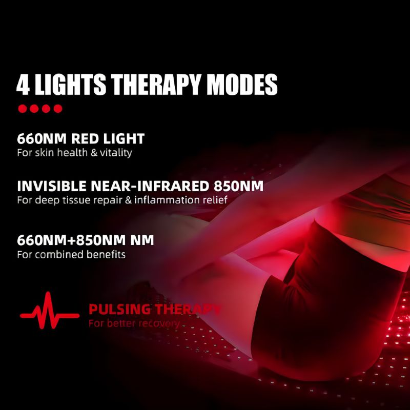 Ganzkörper-Rot- und Nahinfrarottherapiebett, 1280 rote LEDs