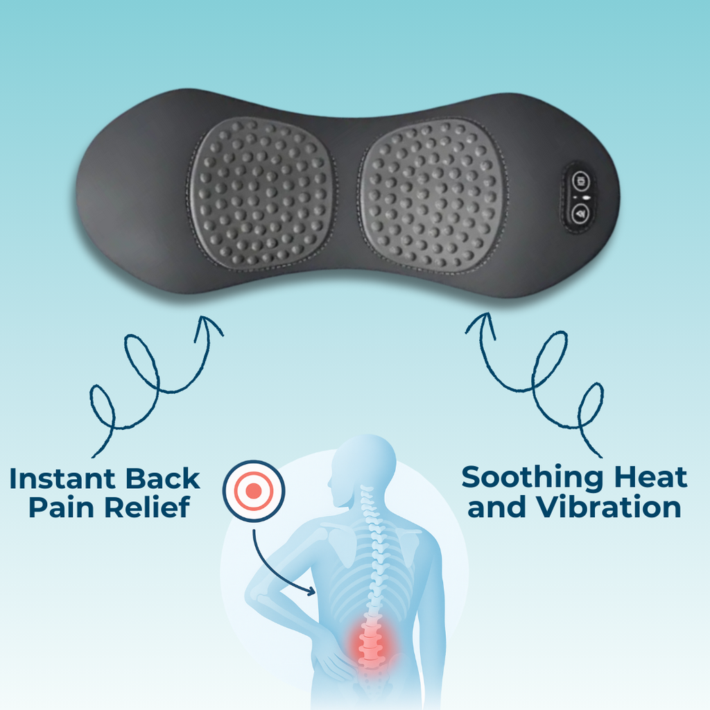Masseur dorsal 3-en-1 LuminaBack avec réglages de chaleur et de vibration
