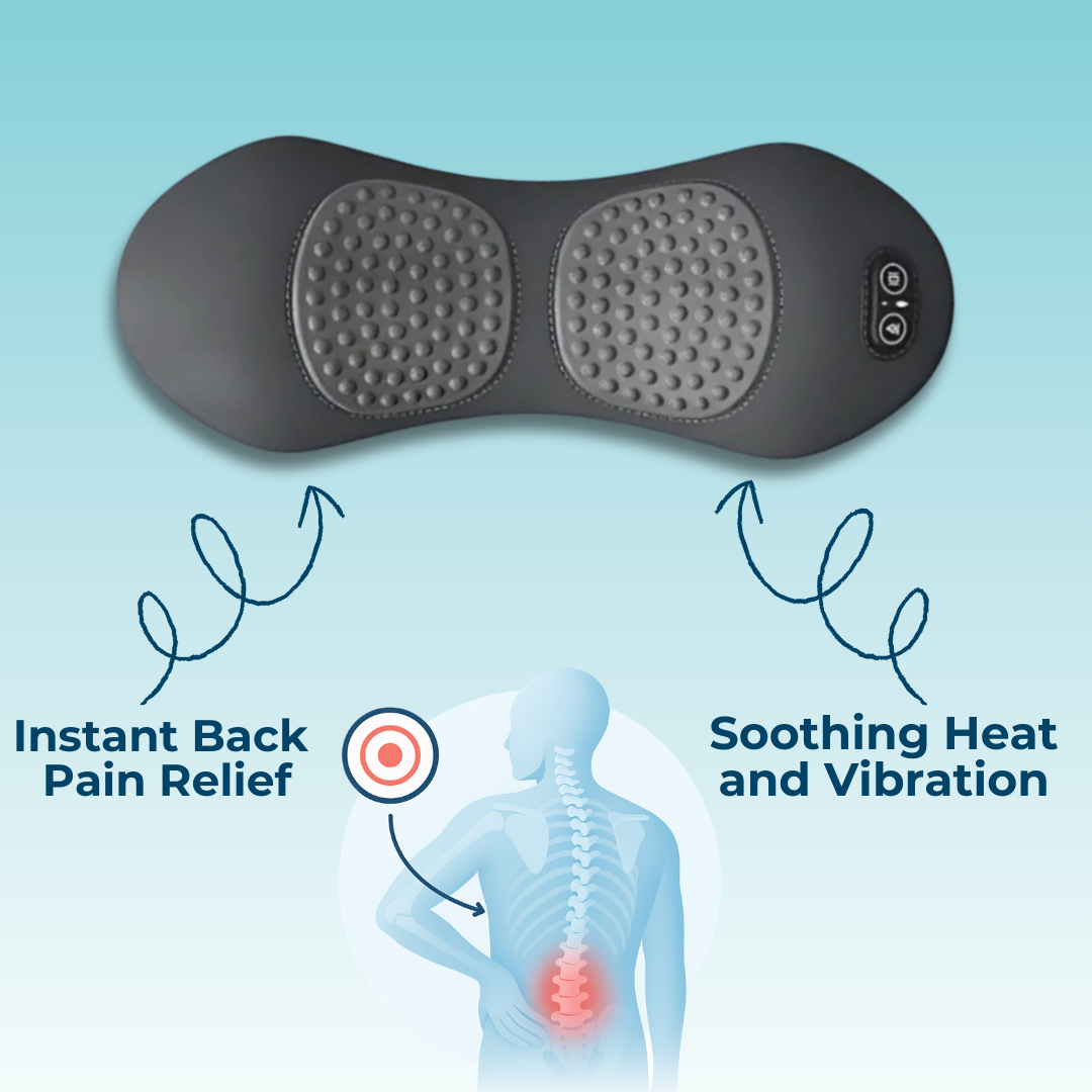 Masseur dorsal 3-en-1 LuminaBack avec réglages de chaleur et de vibration