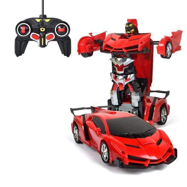 Transformer-auto met afstandsbediening — ledverlichting, geluiden en robotmodus