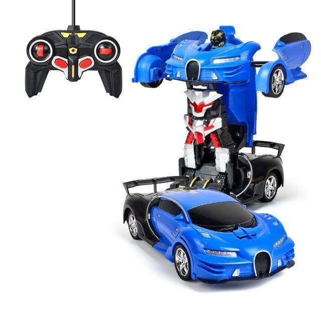 Transformer-auto met afstandsbediening — ledverlichting, geluiden en robotmodus