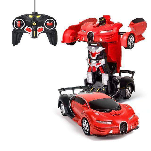 Transformer-auto met afstandsbediening — ledverlichting, geluiden en robotmodus