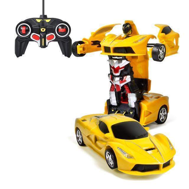 Transformer-auto met afstandsbediening — ledverlichting, geluiden en robotmodus