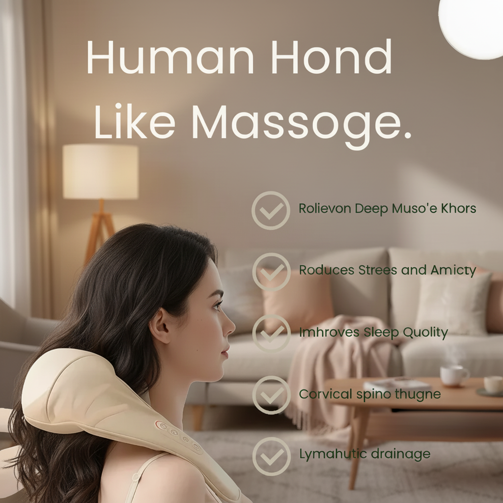 Tragbares beheiztes Knetmassagegerät für Nacken und Schultern