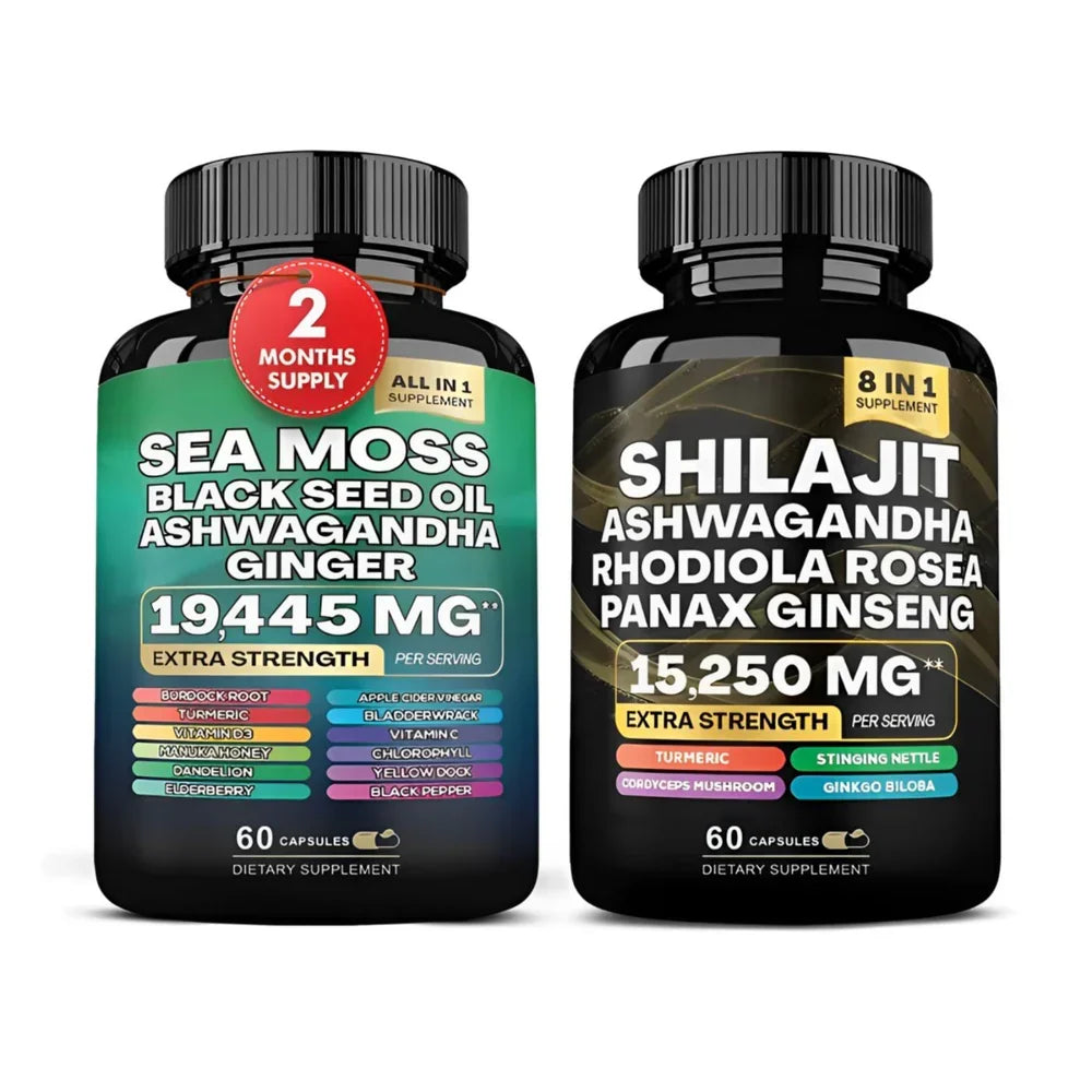 Premium Shilajit & Sea Moss Mineral Bundle: Active Performance & Daily Momentum