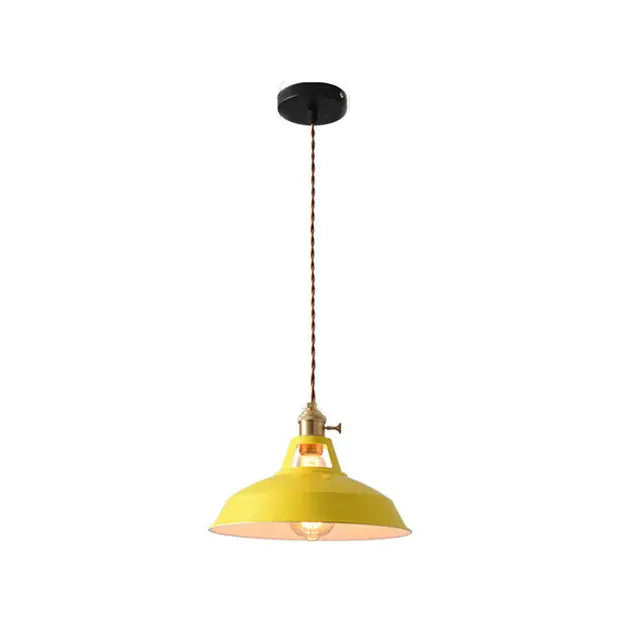 LumaNova Vintage Style Pendant Light In Seven Color Options