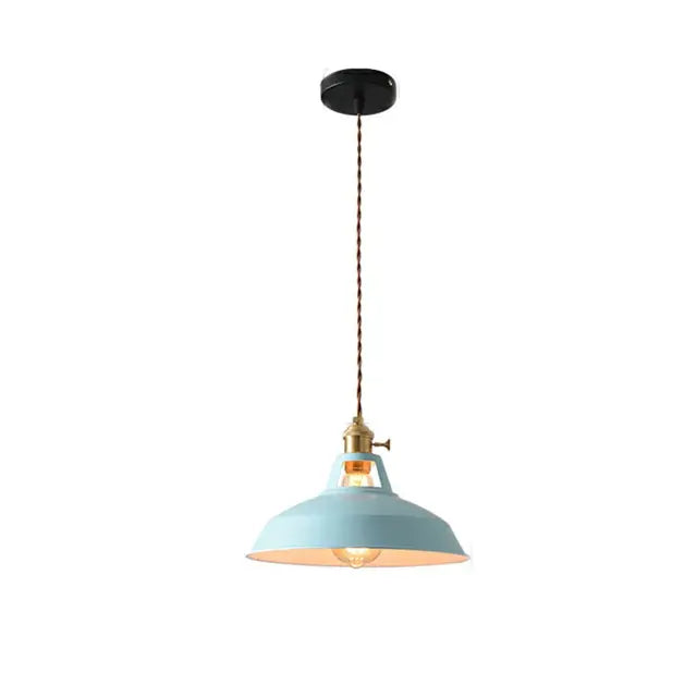 LumaNova Vintage Style Pendant Light In Seven Color Options