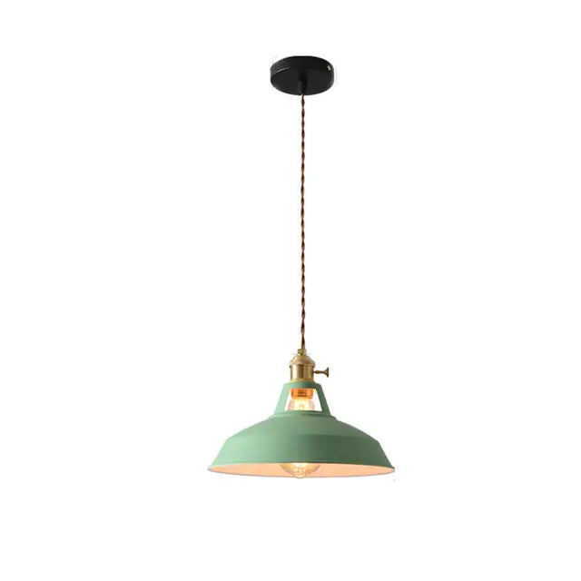 LumaNova Vintage Style Pendant Light In Seven Color Options
