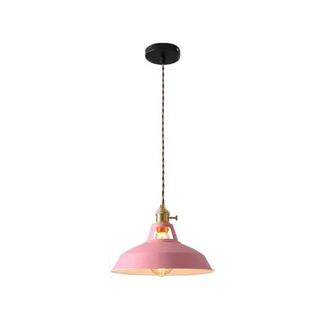 LumaNova Vintage Style Pendant Light In Seven Color Options