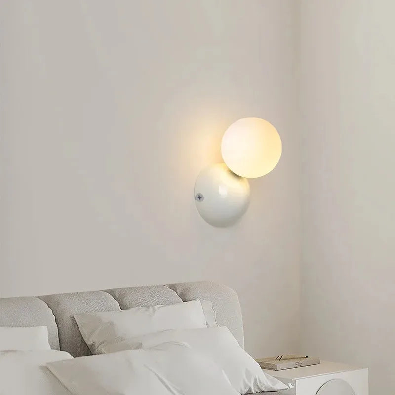 Quorra Cream Finish Wall Light With Frosted Glass Shade