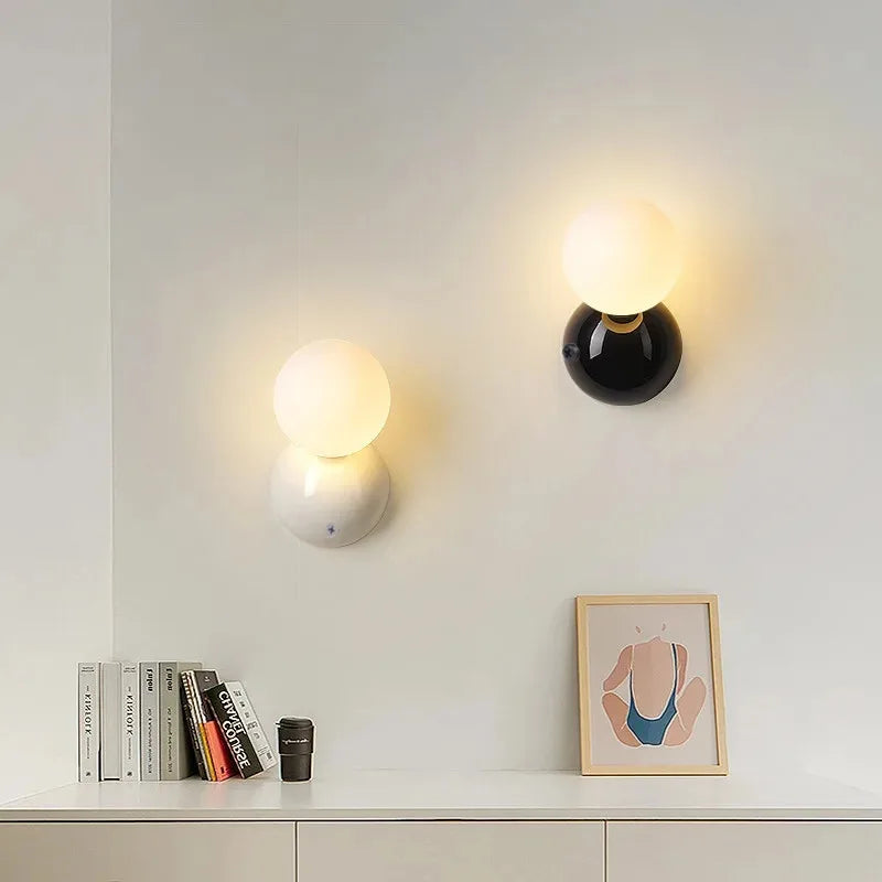 Quorra Cream Finish Wall Light With Frosted Glass Shade