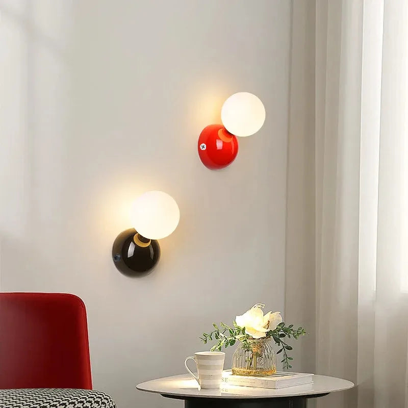 Quorra Cream Finish Wall Light With Frosted Glass Shade