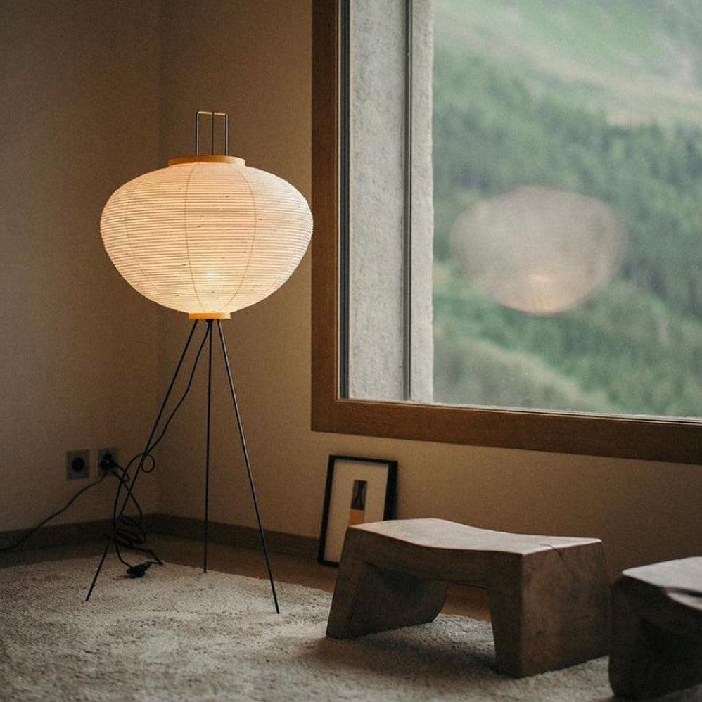 Hikaru – golvlampa i rispapper - japanskinspirerat stämningsljus