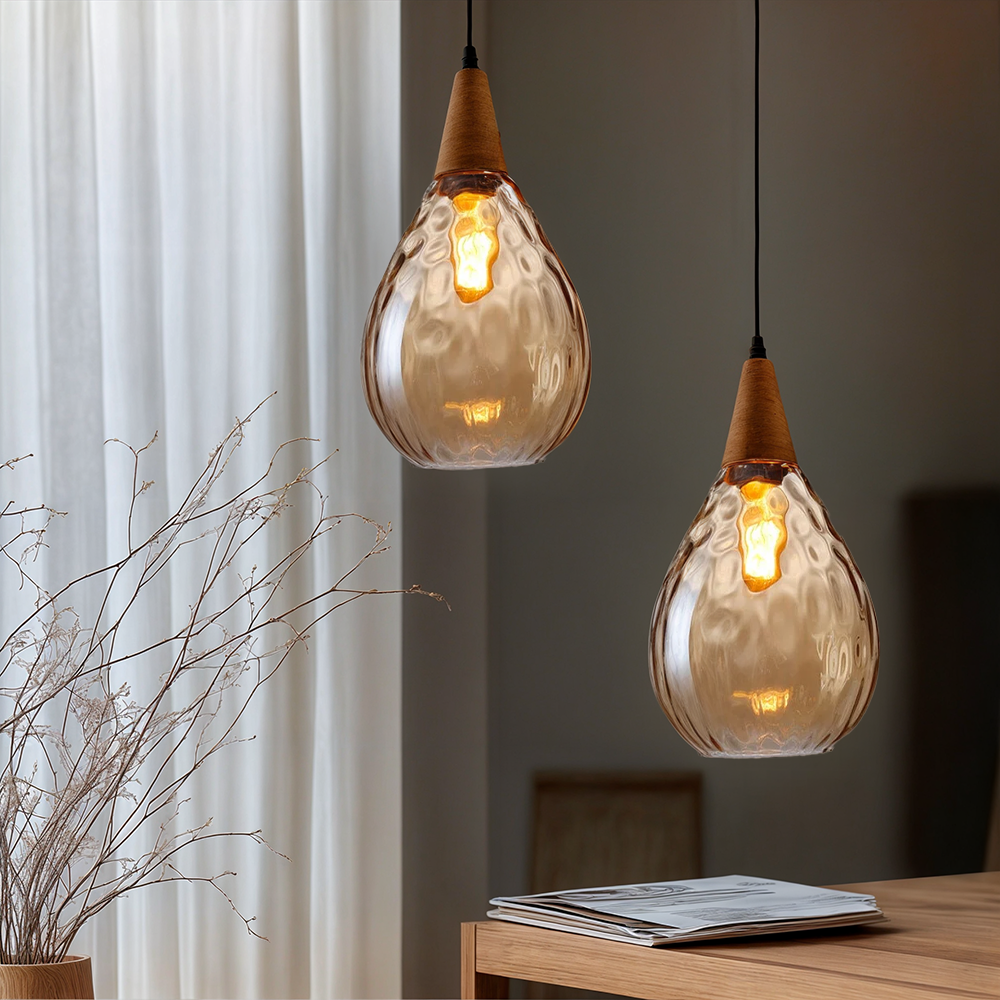Liora Glass Hanging Light With Nordic Look For Home