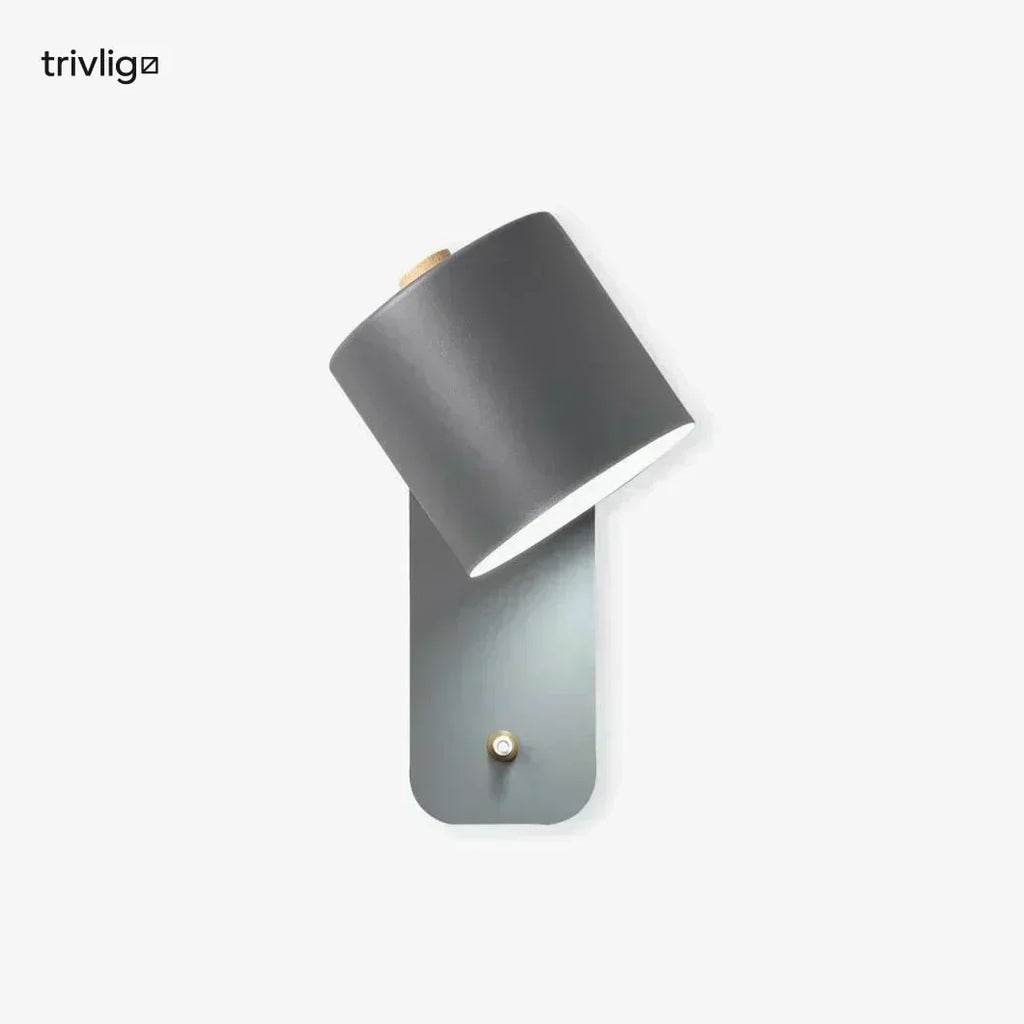 AstraLume Cylindrical Bedside Wall Lamp That Plugs In No Wiring Needed