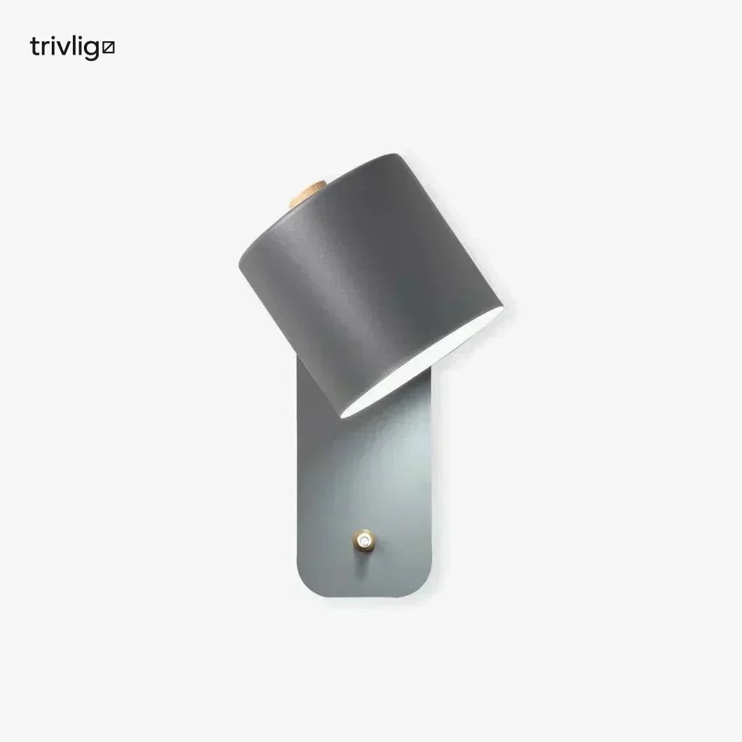 AstraLume Cylindrical Bedside Wall Lamp That Plugs In No Wiring Needed