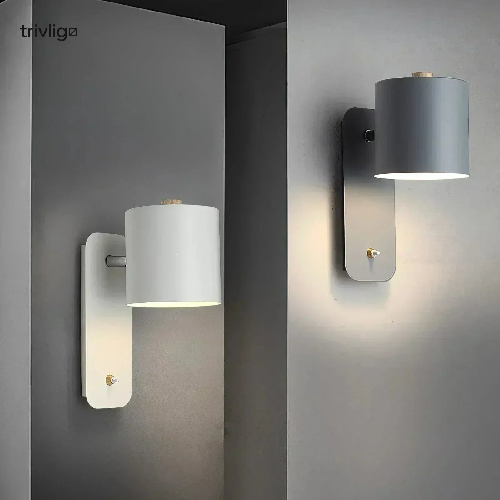 AstraLume Cylindrical Bedside Wall Lamp That Plugs In No Wiring Needed