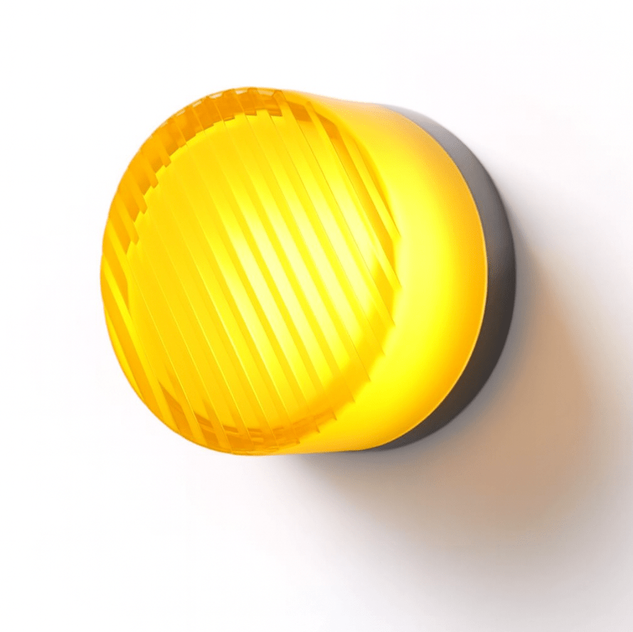 Okrągła szklana lampa ścienna LED z jednym źródłem światła — kompaktowa obudowa