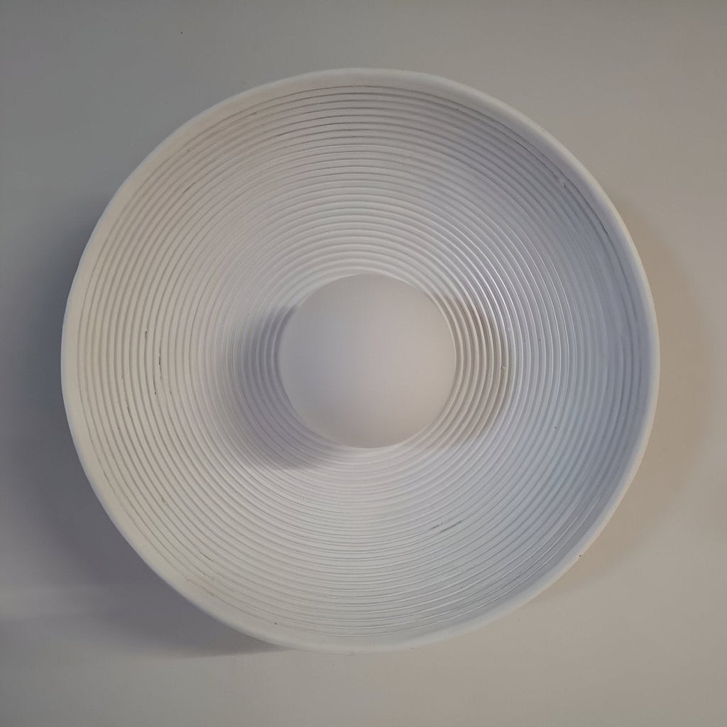 مصباح جداري LED دائري بإضاءة واحدة، بهيكل من الراتنج بتصميم خزفي ريترو