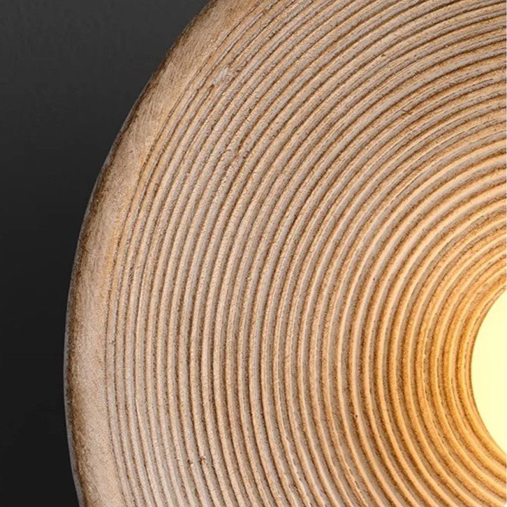 مصباح جداري LED دائري بإضاءة واحدة، بهيكل من الراتنج بتصميم خزفي ريترو