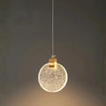 Art Deco Round – Pendant Light Gold Metal/Crystal for Dining Room - Flindria