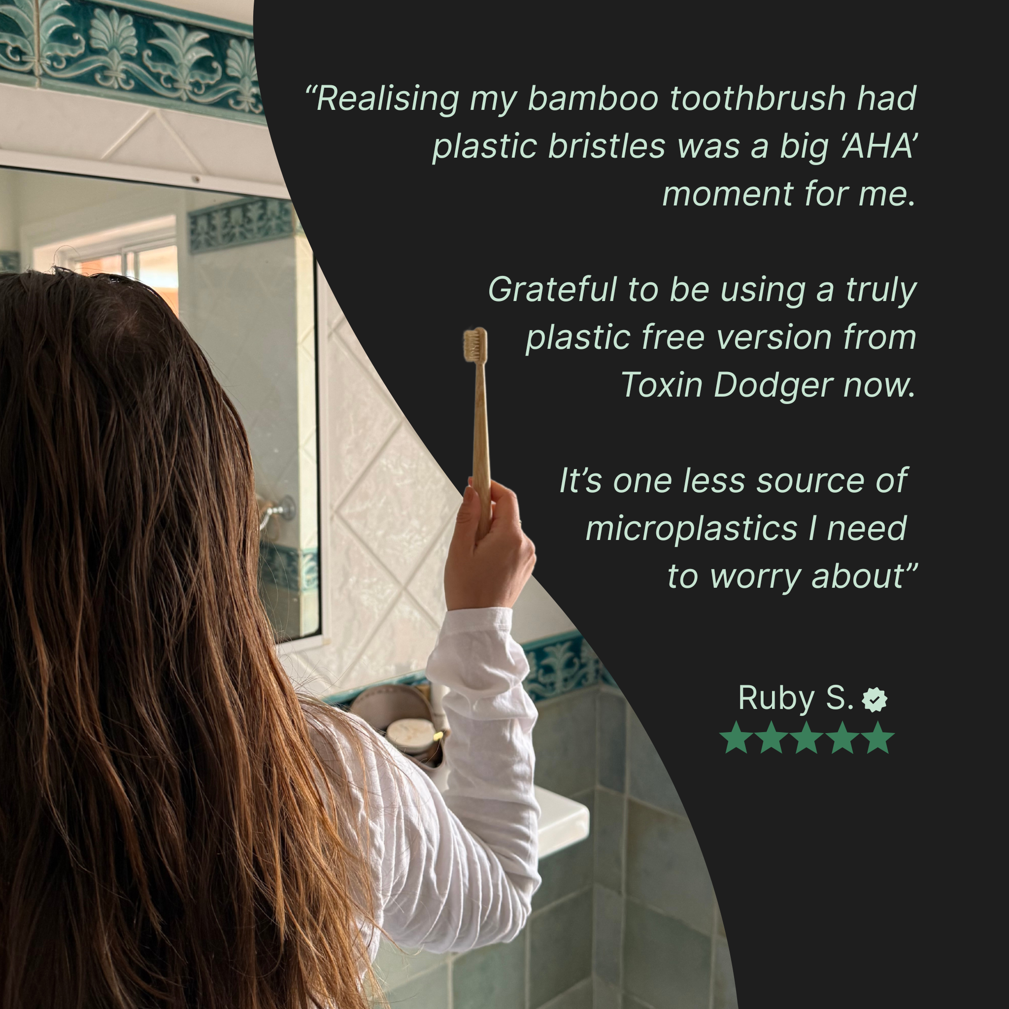 Four-Pack Bamboo Toothbrush Set — Natural Bristle Design