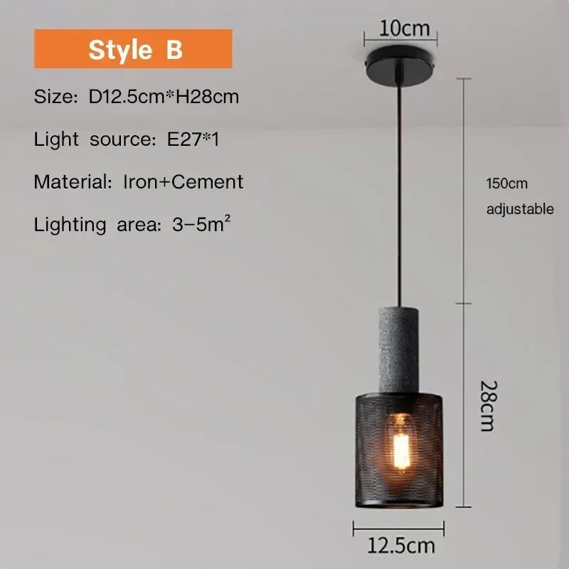 Rivena Retro Zement Pendelleuchte von Landera im Landhausstil
