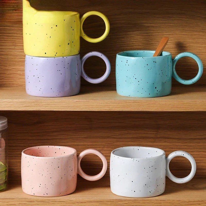 Cremaly 300ml Customizable Ceramic Coffee Mug — Ergonomic Grip