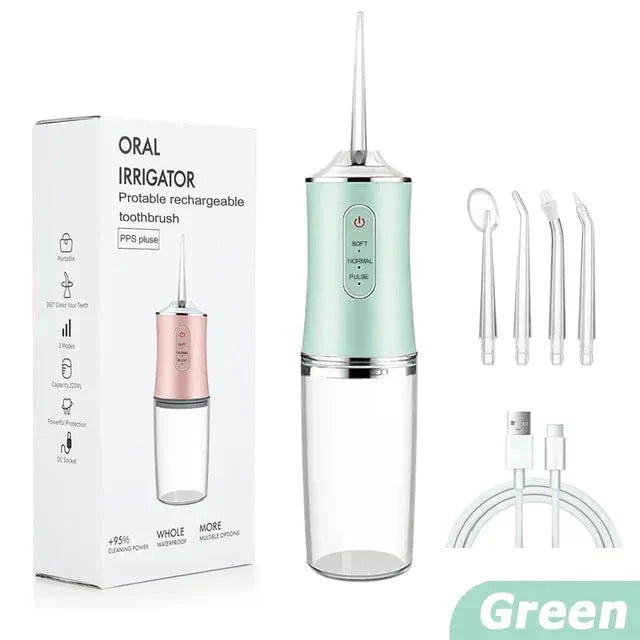 Cordless 4-in-1 Dental Water Flosser — 4 Jet Tips