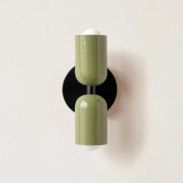 Applique da parete nordica minimalista a doppia luce — illuminazione verso l'alto e verso il basso