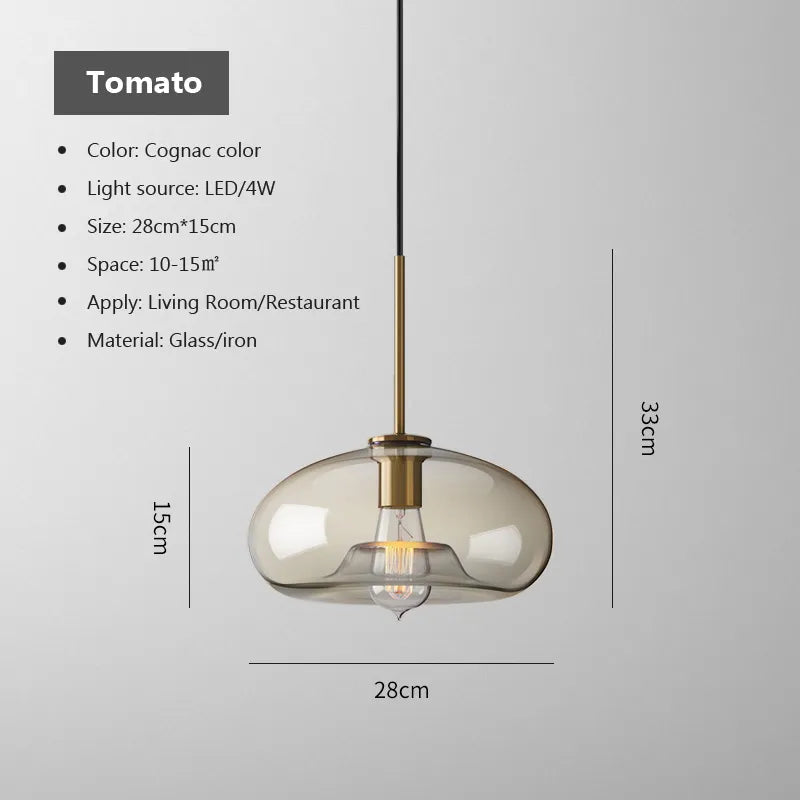 Industriële Nordic hanglamp van glas en led - modern luxearmatuur