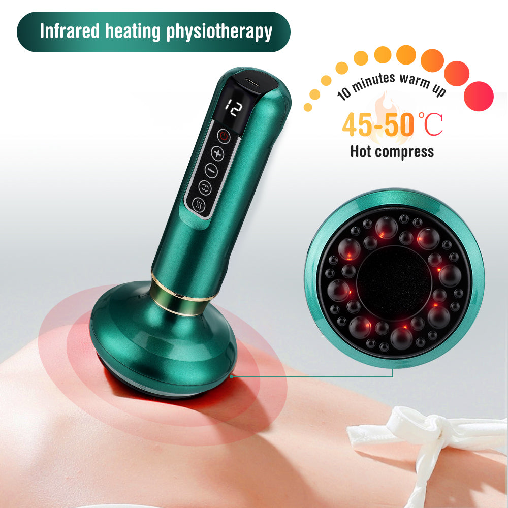 Elektrisk cupping-massager – vakuum-gua sha og infrarød varme